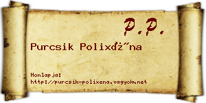 Purcsik Polixéna névjegykártya
